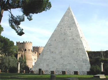 Cestius pyramid Rome